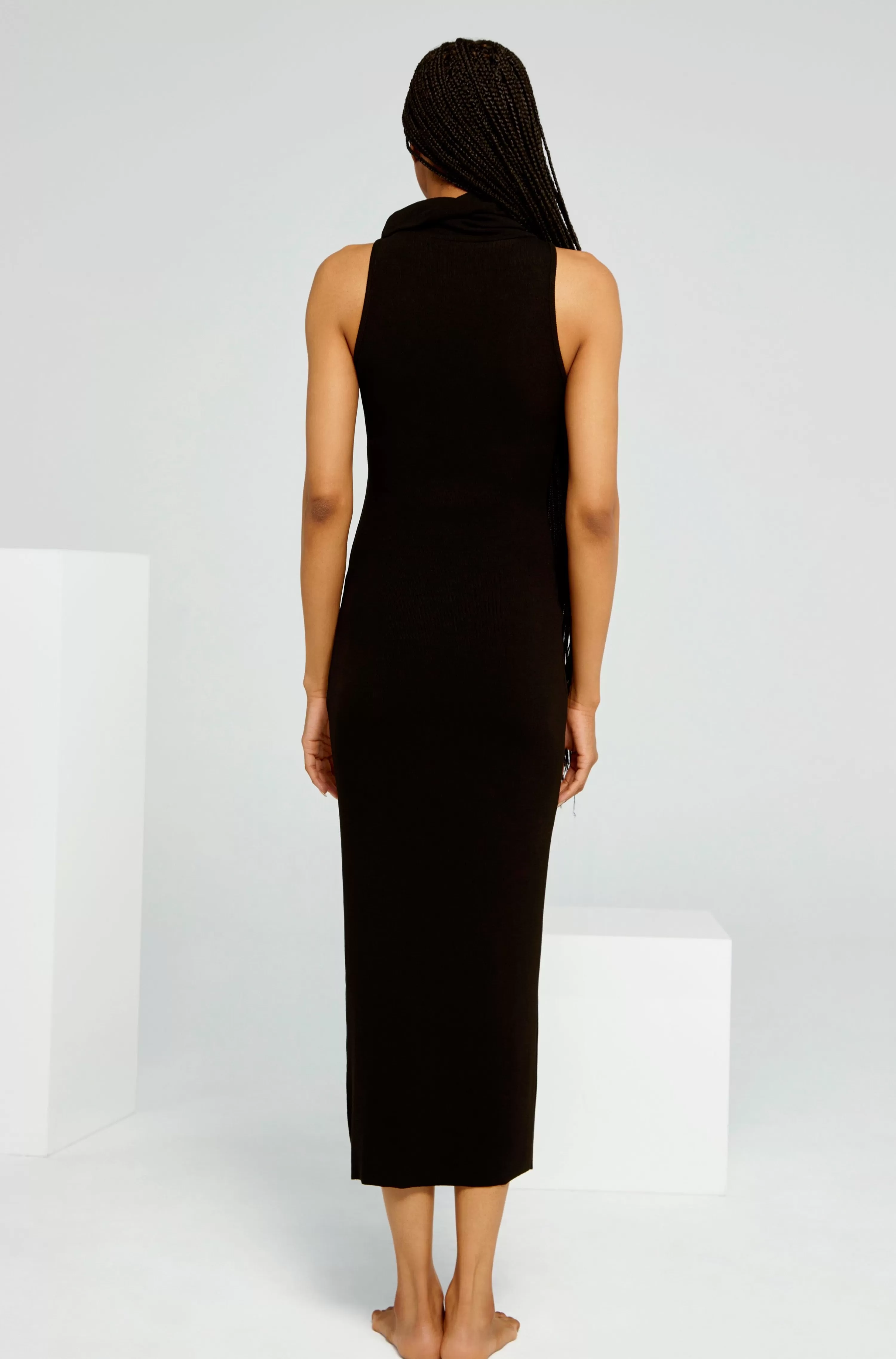 Dresses | BUMPSUIT Soft Rib Turtleneck Dress Black